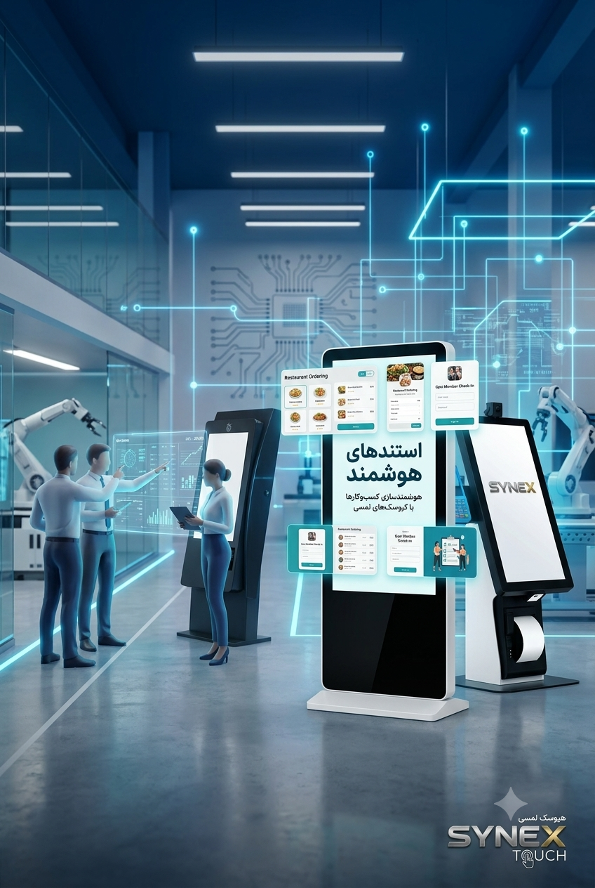 معرفی شرکت ساینکس تاچ SAYNEX TOUCH تولیدکننده کیوسک سفارش غذا و کیوسک باشگاهی